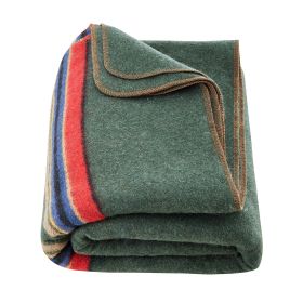 Wool Camping Blanket, Large Warm Stadium Blanket, Waterproof & Windproof, Flame Retardant, Great for Outdoors, Picnics, Hiking, Sports Events, Travel (Material: Wool Blend, Color: Multi-color)